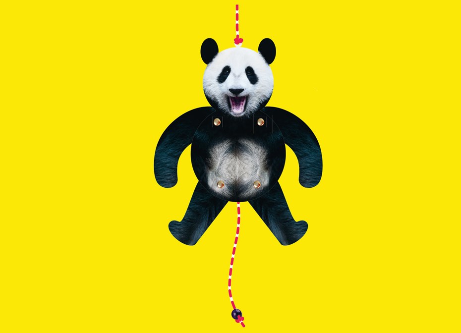 Maak een panda trekpop