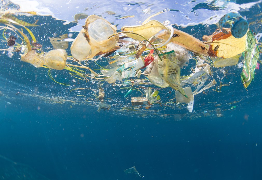 Plastic in de zee