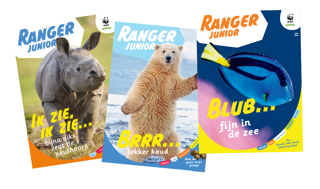 Drie magazines van WWF Ranger Junior